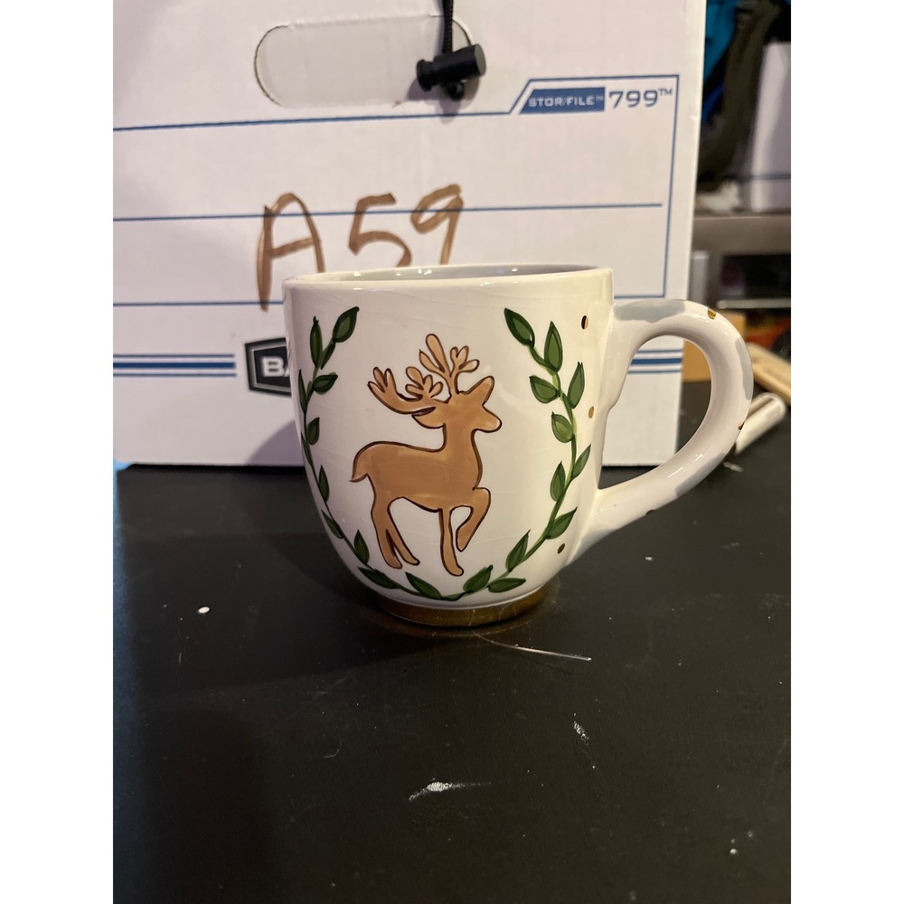 Glory Haus Laura Kirkland Merry‎ Christmas Y'all Reindeer Ceramic Coffee Mug